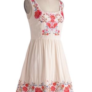 Modcloth Embroidered Dress